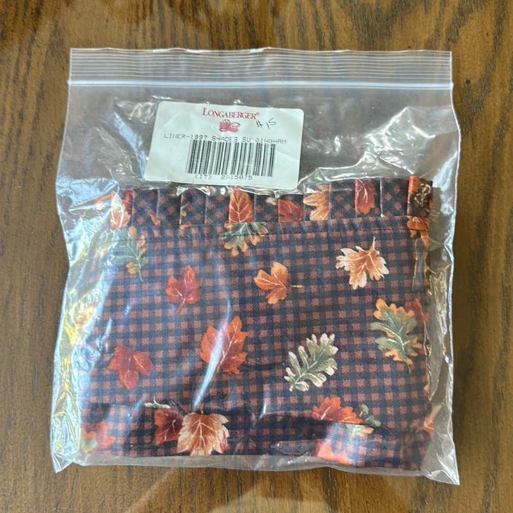 Longaberger 1997 Shades of Autumn Gingham liner